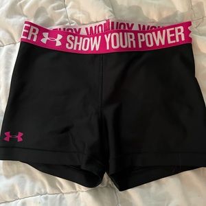Never worn black spandex under armour shorts